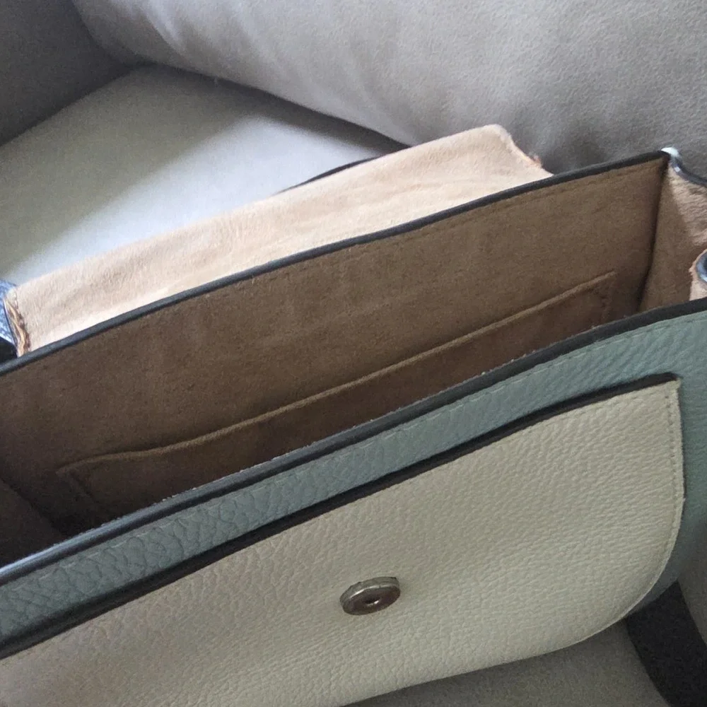 Coach Remi Saddle Bag in Colorblock Taupe Multi featuring refined pebble